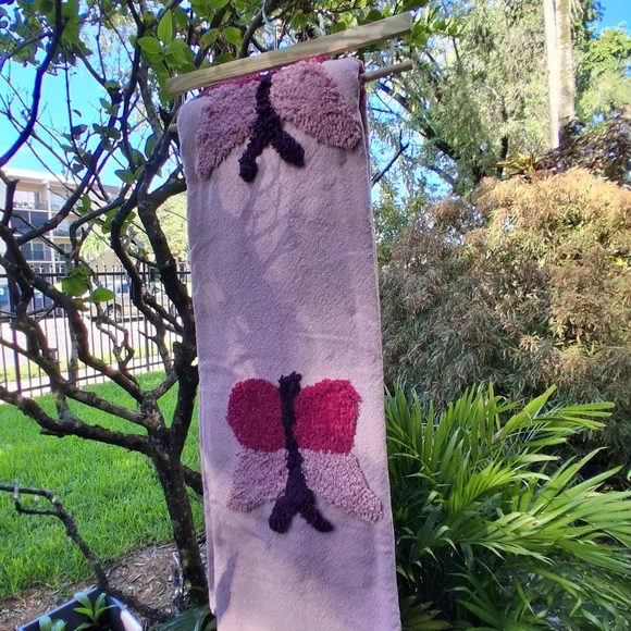 🔥NWT BOHO Butterfly TUFTED THROW with Tassels COTTON 50" X 60" - Picture 7 of 9